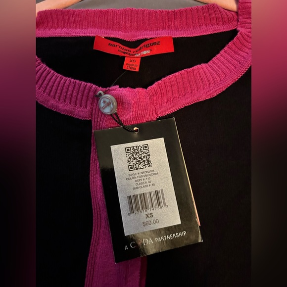 Narciso Rodriguez for Design Nation Color Block Cardigan XS NWT - Picture 3 of 9